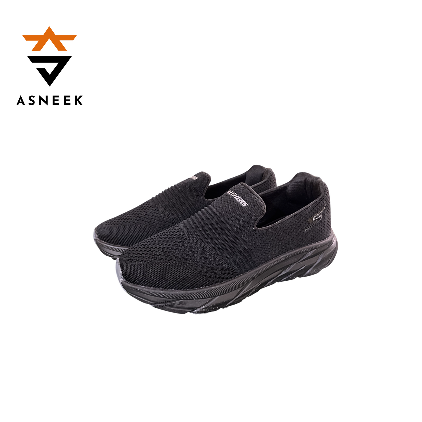 Skechers Black Slip-On Walking Shoes