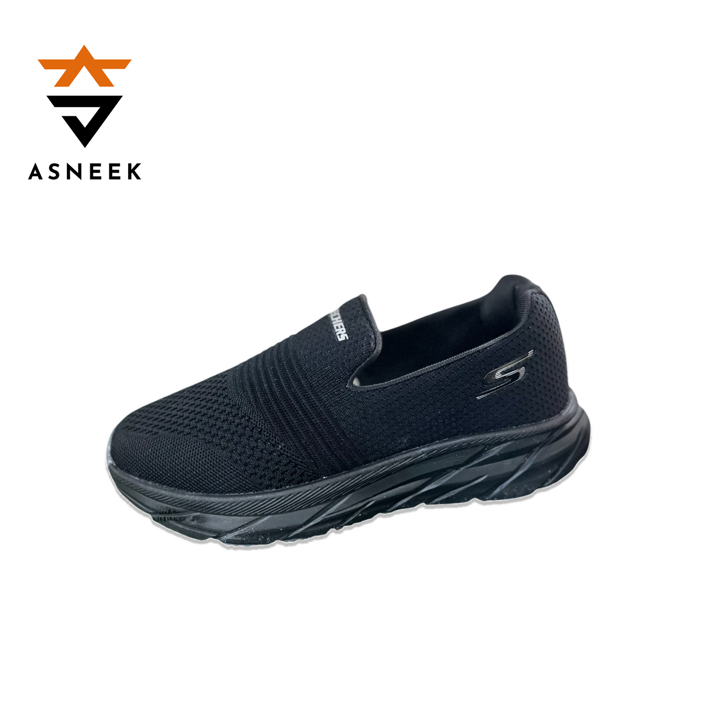 Skechers Black Slip-On Walking Shoes